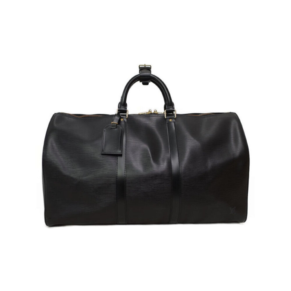 Louis Vuitton Keepall Black Boston Leather Bag Epi Shoulder - Picture 2 of 9